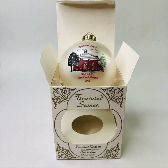 2002 Treasured Scenes Limited Edition #2 Ornament Front Royal By Williams Chapel - Picture 2 of 7